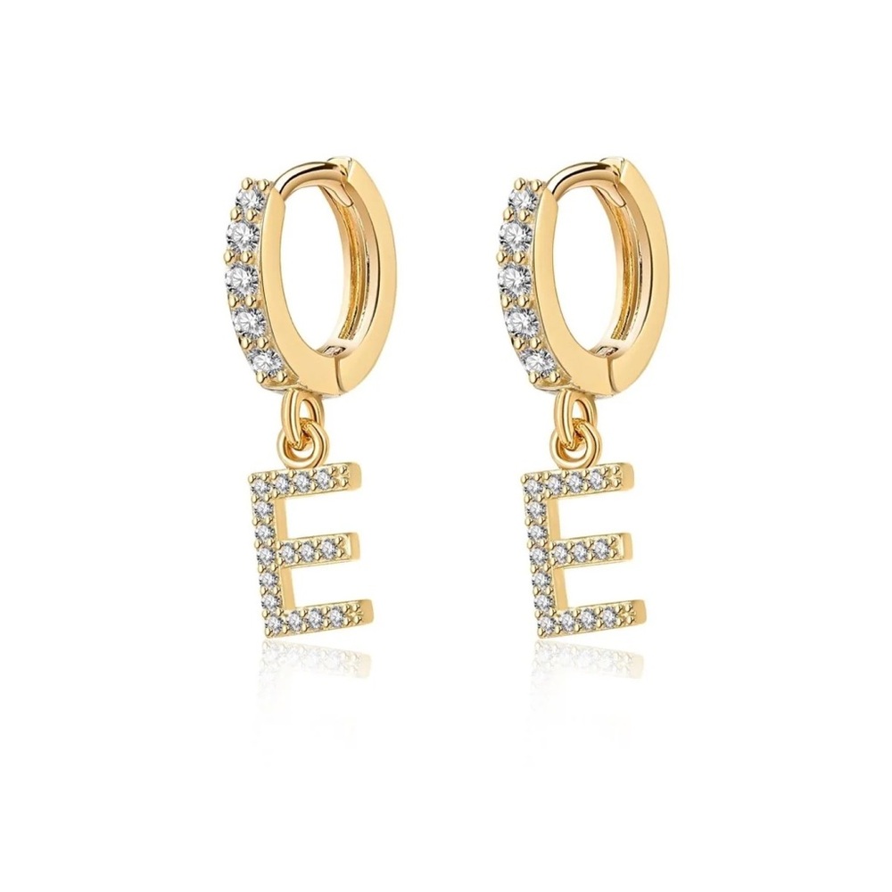 E Hoop Earrings